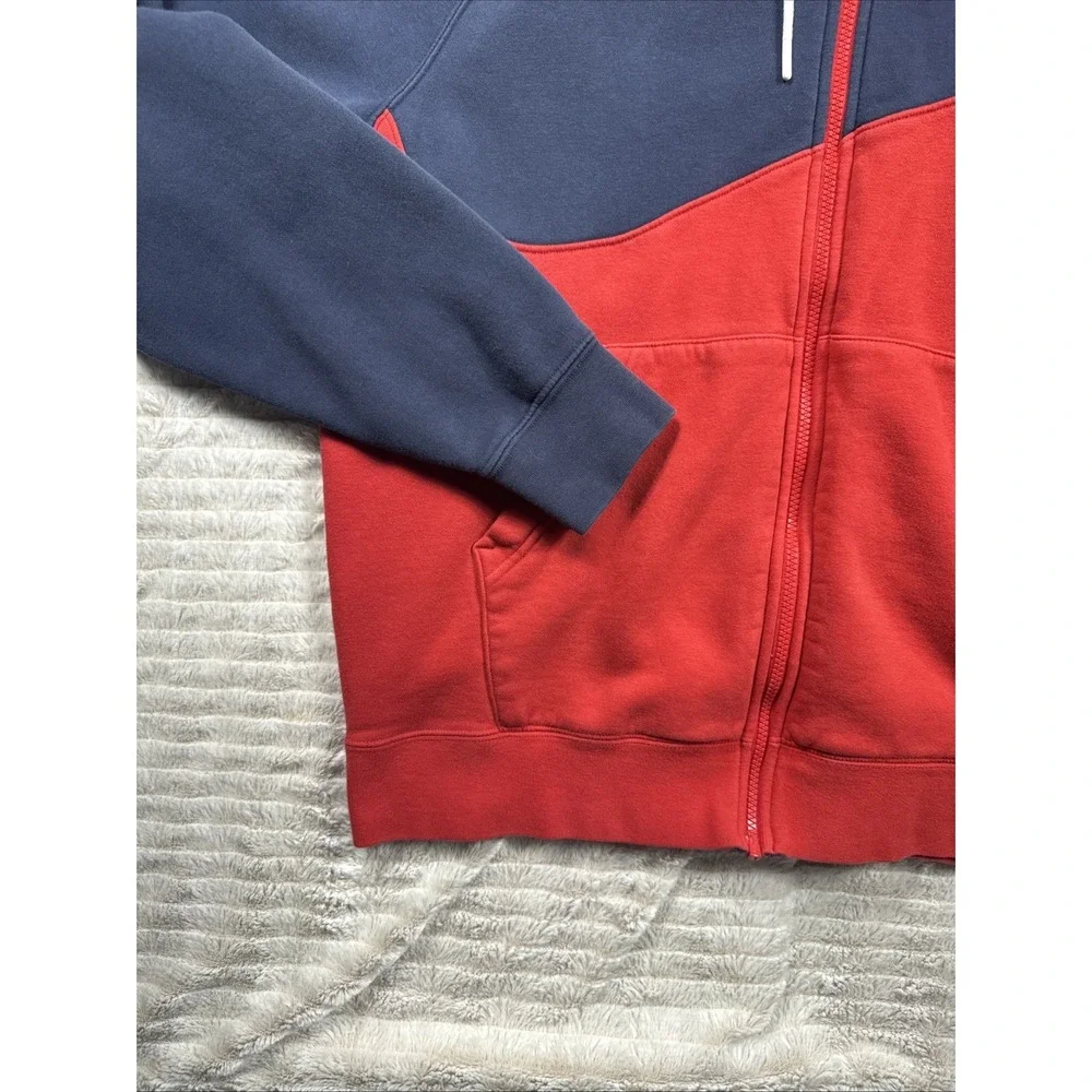 Nike Sportswear Swoosh Full Zip Hoodie Mens XL Red Blue White Nice Warm Comfy